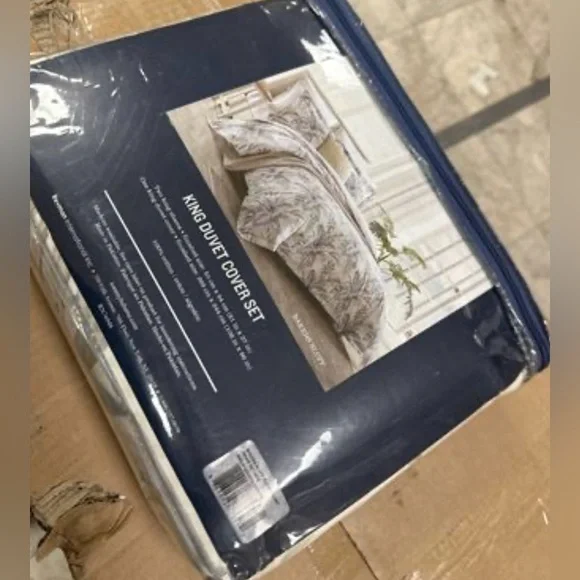 Tommy Bahama Bakers Bluff Blue Cotton Reversible Duvet Cover Set Full - … - Picture 8 of 9